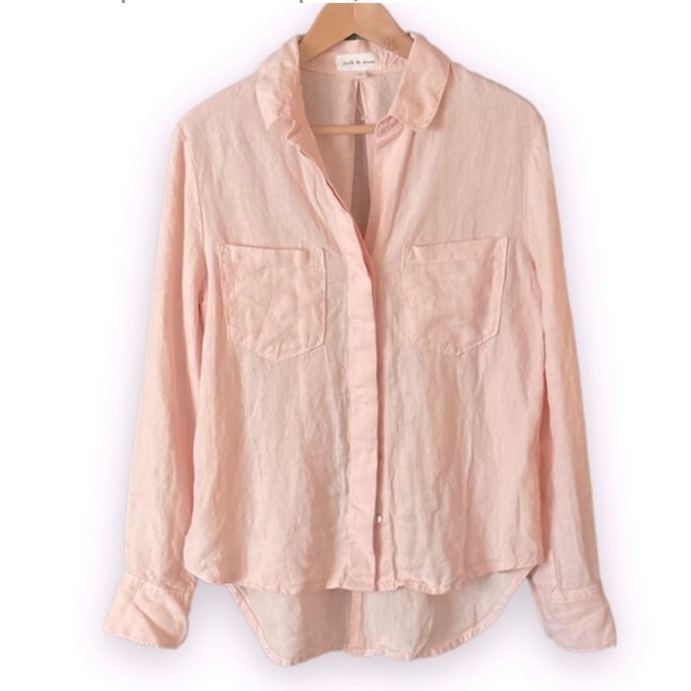♥️… Cloth & Stone Pink Linen Shirt